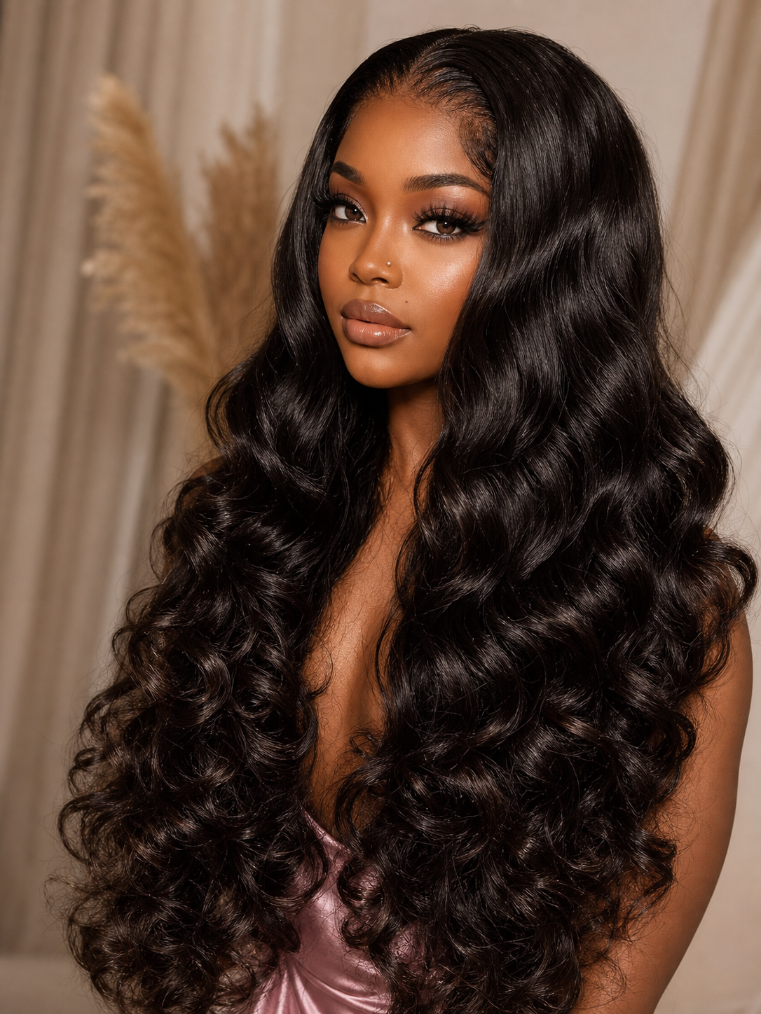 Bouncy Wave Wig Human Hair Wigs for Black Women 13x4 Lace Frontal Wig 30 inch