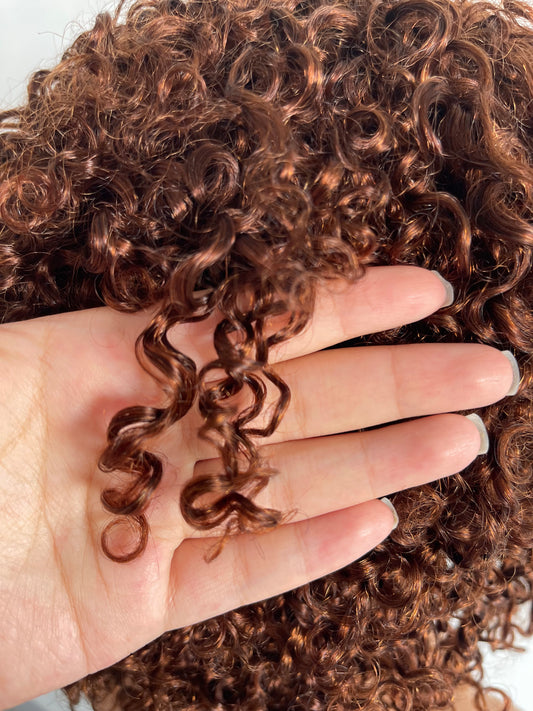 Short Afro Kinky Curly Wig with Bangs | Chocolate Brown(JZ233)