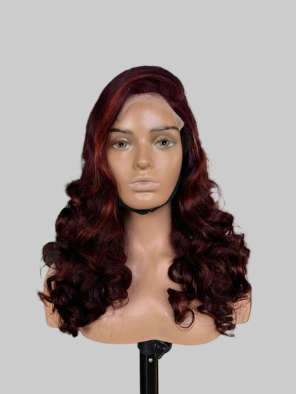 Burgundy Lace Front Wig – Body Wave(LS404)