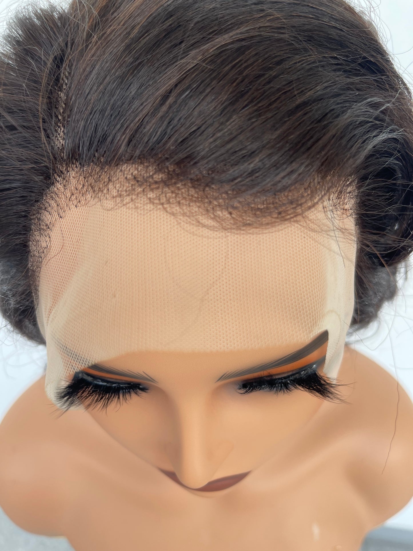 Short Curly Lace Front Wig | Natural Black (LS018)